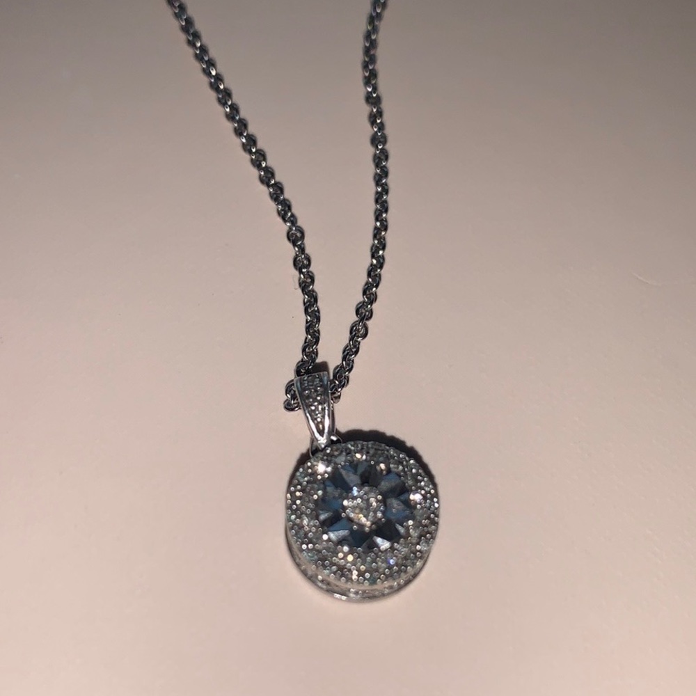 James Avery Sterling Silver 16 inch chain. Genuine 10k Diamond Pendant.